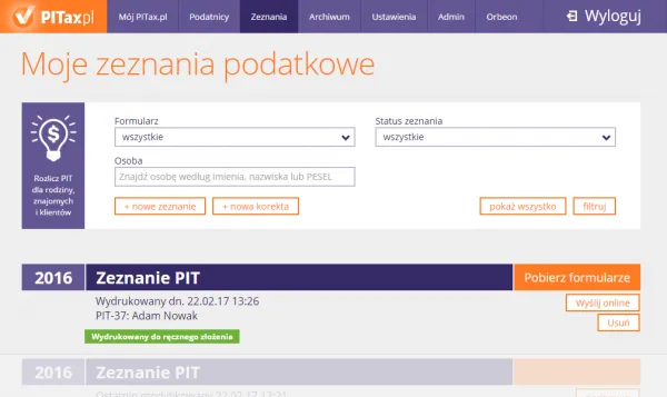 PITax.pl to inPITax.pl to intuicyjny program do rozliczania z Urzędem Skarbowymtuicyjny program do rozliczania z Urzędem Skarbowym