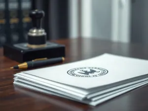 Recepcja w przychodni z przygotowanymi dokumentami medycznymi, kartą ubezpieczeniową i długopisem.